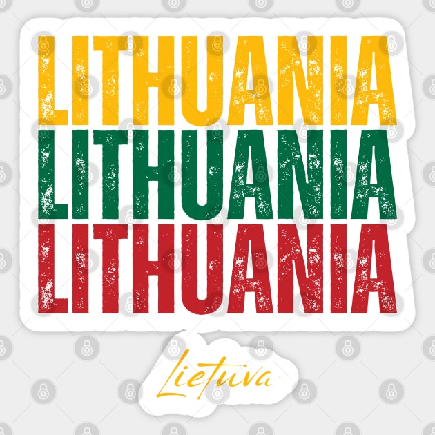 Lithuania flag, lithuanian flag Sticker by eka123